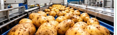 Unwashed potato processing